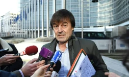 Le ministre de la Transition écologique Nicolas Hulot le 30 janvier 2018 à Bruxelles