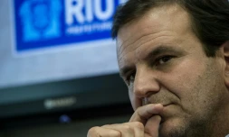 Le maire de Rio Eduardo Paes donne un interview à l'AFP, le 7 juillet 2016 à Rio de Janeiro