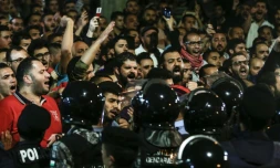 Photo d'une manifestation contre la hausse des prix et un projet fiscal, le 2 juin 2018 devant les bureaux du Premier ministre jordanien à Amman