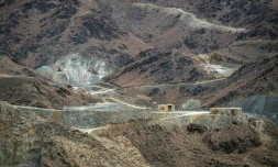 Vue d'un gisement de néphrite dans la montagne de Goshta, dans l'est de l'Afghanistan, le 18 janvier 2025 