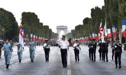 Répétitions le 11 juillet 2018 en vue du défilé du 14-juillet à Paris