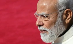 Le Premier ministre indien Narendra Modi au palais présidentiel Rashtrapati Bhavan, à New Delhi, le 6 mai 2026