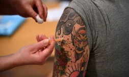 Vaccination avec AstraZeneca à Sheffield (nord de l'Angleterre), le 20 février 2021