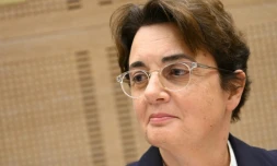 Laurence des Cars le 22 octobre 2025 au Sénat à Paris