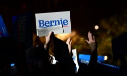 Des militants du candidat Bernie Sanders, à Las Vegas, le 21 février 2020