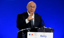 Le ministre de l'Economie, Michel Sapin, lors d'une conférence de presse à Bercy le 20 septembre 2016 à Paris