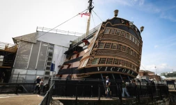 Le navire HMS Victory à Portsmouth, le 21 août 2024