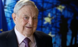 Le financier et philanthrope américain George Soros le 27 avril 2017 à Bruxelles