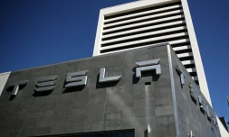 Un concessionnaire Tesla, le 22 février 2017, à Los Angeles