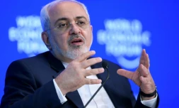 Le ministre des Affaires étrangères iranien Mohammad Javad Zarif,18 janvier 2017 à Davos
