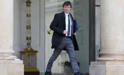 Le ministre de l'Ecologie Nicolas Hulot quitte l'Elysée, le 8 février 2018
