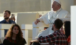 Le pape François dans le Campus Misericordiae à Brzegi, en Pologne, le 30 juillet 2016