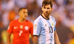 Lionel Messi lors d'un match contre le Chili au MetLife Stadium de Rutherford (Etats-Unis) le 26 juin 2016