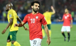 L'attaquant de l'Egypte Mohamed Salah lors de la défaite face à l'Afrique du Sud 1-0 en 8e de finale de la CAN le 6 juillet 2019 au Caire