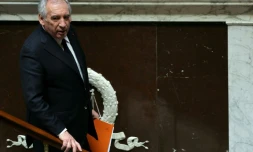 Le Premier ministre François Bayrou après son discours de politique générale à l'Assemblée nationale à Paris le 14 janvier 2025