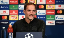 L'entraßneur du PSG Thomas Tuchel en conférence de presse au Parc des Princes, le 27 novembre 2018
