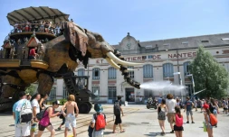 Le "Grand éléphant", construction mécanique, à Nantes le 20 juin 2017