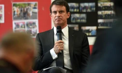 Le Premier ministre Manuel Valls, le 14 novembre 2016 à Croisilles, près d'Arras