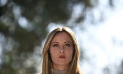 La cheffe du gouvernement italien Giorgia Meloni à Antibes, France, le 25 juin 2026