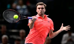 Gilles Simon face à Julien Benneteau lors du tournoi de Paris-Bercy, le 31 octobre 2016
