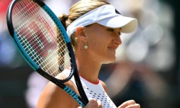 La Française Kristina Mladenovic au 2e tour de Wimbledon le 4 juillet 2019