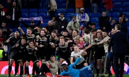 Les joueurs de l'Ajax qualifiés pour les quarts de finale de la Ligue des champions après la victoire sur le Real Madrid 4-1 le 5 mars 2019