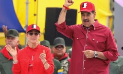Le président Nicolas Maduro et son épouse Cilia Flores, à Caracas, le 4 février 2025 au Venezuela