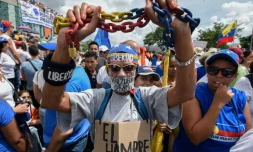 Manifestation à Caracas contre le président vénézuélien Nicolas Maduro, le 26 octobre 2016