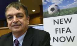 Jérôme Champagne, ancien secrétaire général adjoint de la Fifa, le 21 janvier 2015 à Bruxelles