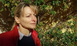 Caroline Tejero lors d'un week-end familial organisé par l'ONG Point-Rose pour les familles ayant perdu un enfant, à Gémenos dans Les Bouches-du-Rhône, le 17 décembre 2023
