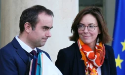 Le Premier ministre Sébastien Lecornu et la ministre des Comptes publics Amélie de Montchalin à l'Elysée, à Paris, le 17 décembre 2025