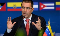 Le ministre vénézuélien des Affaires étrangères Jorge Arreaza, le 8 août 2017 à Caracas
