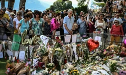 Lors de l'hommage aux victimes de l'attaque au couteau, à Annecy le 11 juin 2023