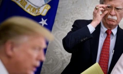 Donald Trump et son ex-conseiller à la sécurité nationale John Bolton, le 13 mai 2019 à Washington