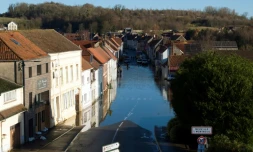 Vue aérienne du village de Neuville-sous-Montreuil, dans le Pas-de-Calais, le 17 novembre 2023