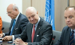 L'émissaire spécial de l'ONU en Syrie Staffan de Mistura le 24 février 2017 à Genève