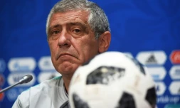 Le sélectionneur portugais Fernando Santos, le 19 juin 2018 à Moscou