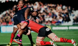 L'ailier fidjien du Stade Français Waisea Nayacalevu, à Yonnax, le 27 décembre 2015