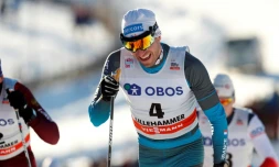 Le fondeur français Maurice Manificat lors du cross country de Lillehammer, le 3 décembre 2017