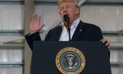 Donald Trump lors d'un rassemblement à Melbourne, en Floride, le 18 février 2017