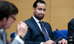 Alexandre Benalla lors de son audition devant le Senat, à Paris, le 19 septembre 2018