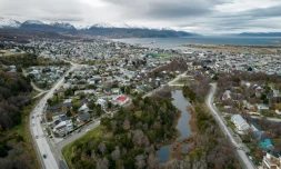 Vue aérienne d’Ushuaia, en Argentine, le 13 mai 2026