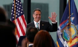 Le gouverneur de New York Andrew Cuomo, le 15 juin 2021 à New York 