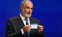 Andoni Zubizarreta, le 27 août 2015 lors du tirage au sort des groupe de la Ligue des champions à Monaco
