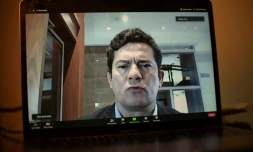 L'ancien procureur et ministre de la Justice du Brésil Sergio Moro, lors d'un entretien avec l'AFP, le 6 juillet 2020 depuis Curitiba