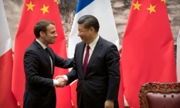 Emmanuel Macron et le président chinois Xi Jinping le 9 janvier 2018 à Pékin