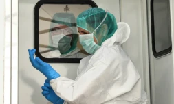 Un technicien de l'IRCGN travaille à l'identification des victimes des crues, le 12 octobre 2020 à Nice