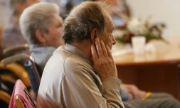 Un hôpital gériatrique à Ivry-sur-Seine près de Paris, le 1er octobre 2014