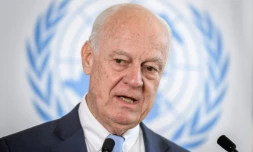 L'envoyé spécial de l'ONU sur la Syrie Staffan de Mistura le 4 septembre 2018 à Genève