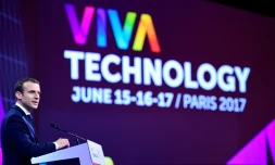 Le président français Emmanuel Macron au salon VivaTech, le 15 juin 2017 à Paris